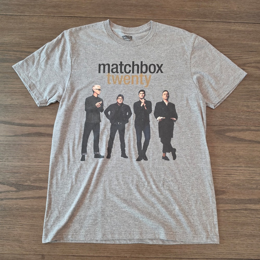 Matchbox Twenty Band Graphic T-Shirt Gray Medium Licensed NWOT